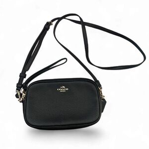 Coach Unisex Black Crossbody Bag W/ Gold hardware